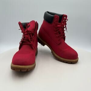 Timberland Men’s 6-Inch Valentine Red Boots – Premium Leather